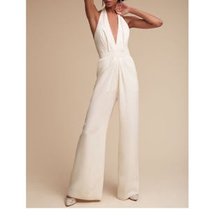 NWT Jill Stuart Mara Jumpsuit in Ivory Sz 4